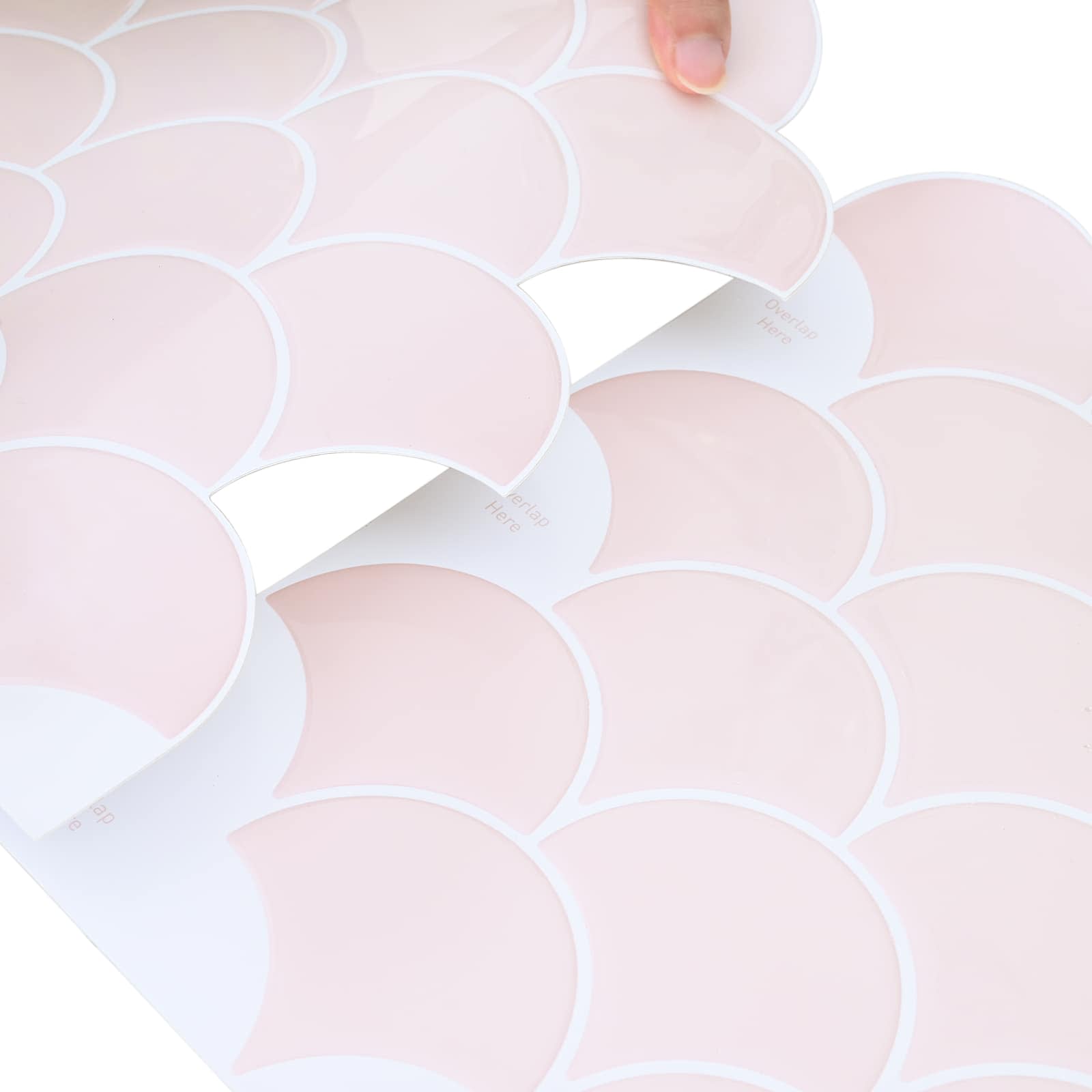 Ploščica ribje luske 10 pcs Svetlo roza 30 x 30 cm - slika 7