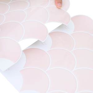 Dlaždice s rybími šupinami 10 pcs Světle růžová 30 x 30 cm - obrázek 7