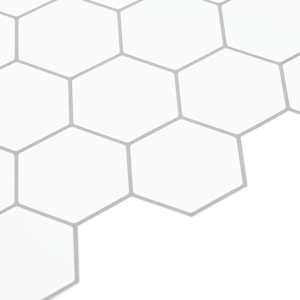 Hexagonální dlaždice 10 pcs Bílá šedá 30 x 30 cm - obrázek 4
