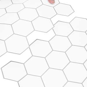 Hexagonální dlaždice 10 pcs Bílá šedá 30 x 30 cm - obrázek 7