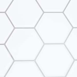 Hexagonální dlaždice 10 pcs Bílá šedá 30 x 30 cm - obrázek 9