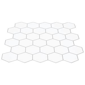 Hexagonální dlaždice 10 pcs Bílá šedá 30 x 30 cm - obrázek 3