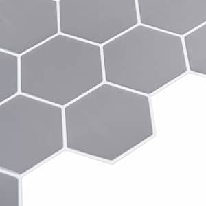 Hexagonální dlaždice 10 pcs Šedá 30 x 30 cm Polyuretan a PET - obrázek 4