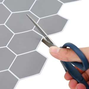 Hexagonální dlaždice 10 pcs Šedá 30 x 30 cm Polyuretan a PET - obrázek 5