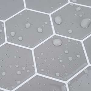 Hexagonální dlaždice 10 pcs Šedá 30 x 30 cm Polyuretan a PET - obrázek 8