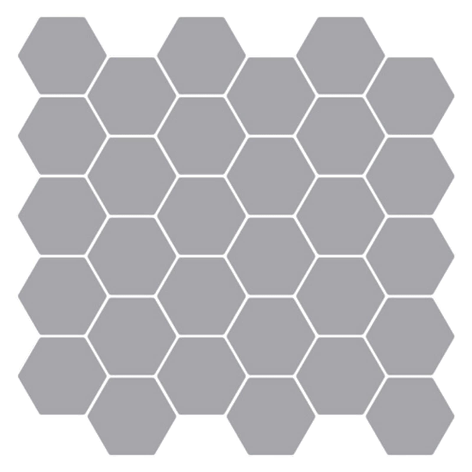 vidaXL Placă hexagonală 10 pcs Gri 30 x 30 cm Poliuretan și PET