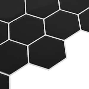 Hexagonální dlaždice 10 pcs Černá 30 x 30 cm Polyuretan a PET - obrázek 4