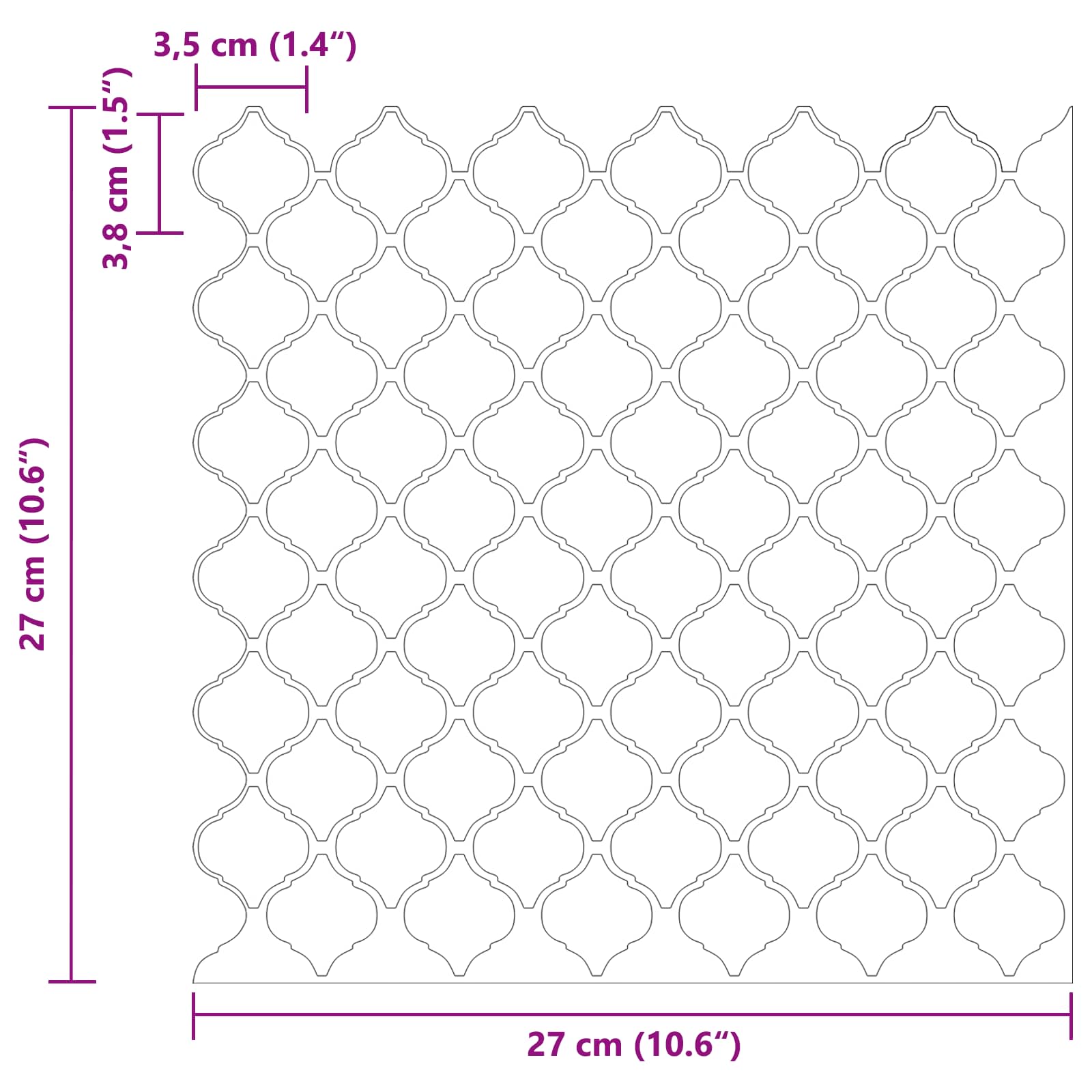 Ploščica Lanturn 20 pcs Bela 27 x 27 cm Poliuretan in PET - slika 10