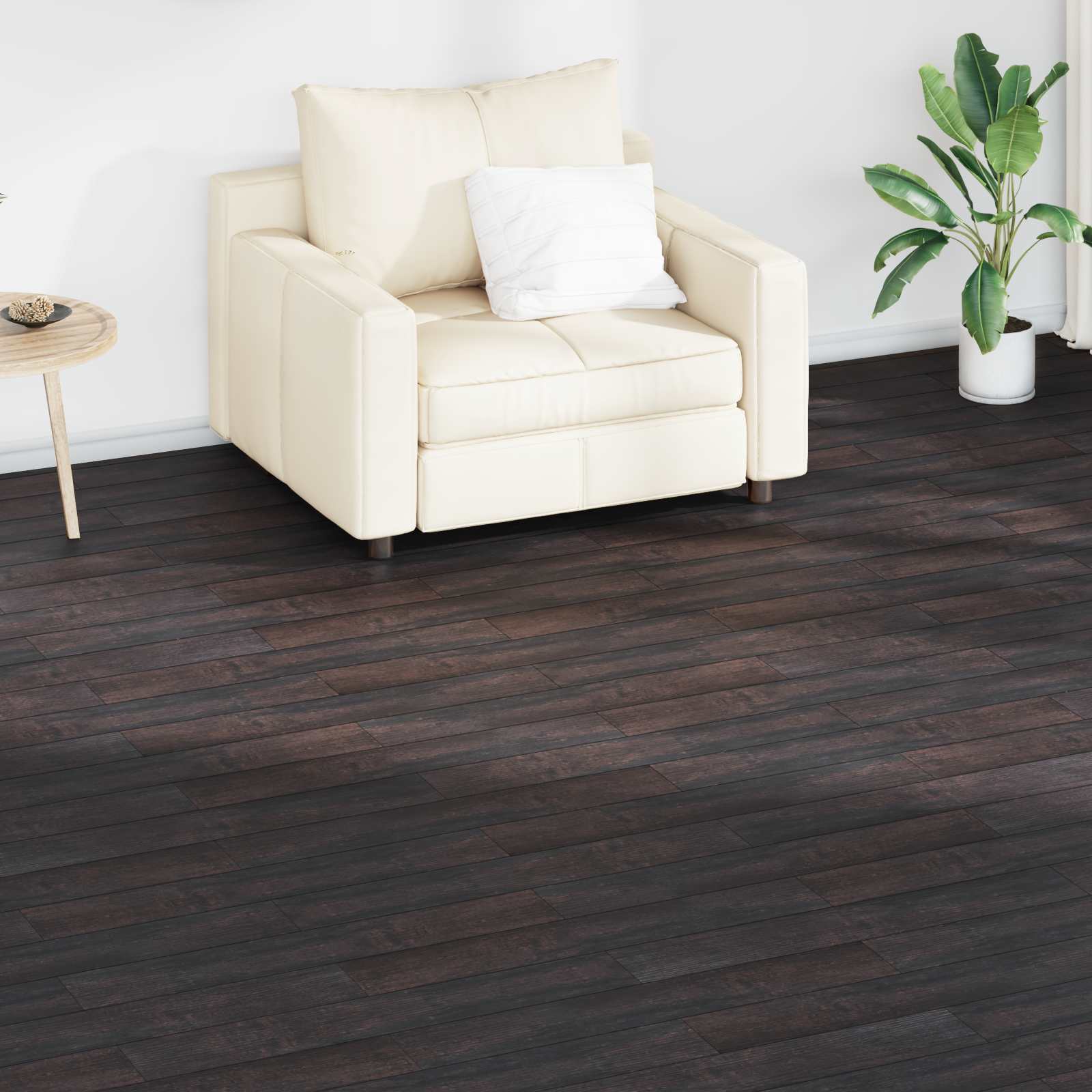 Vloerplanken 36 st PVC – Donkerbruin · 5,02 m²