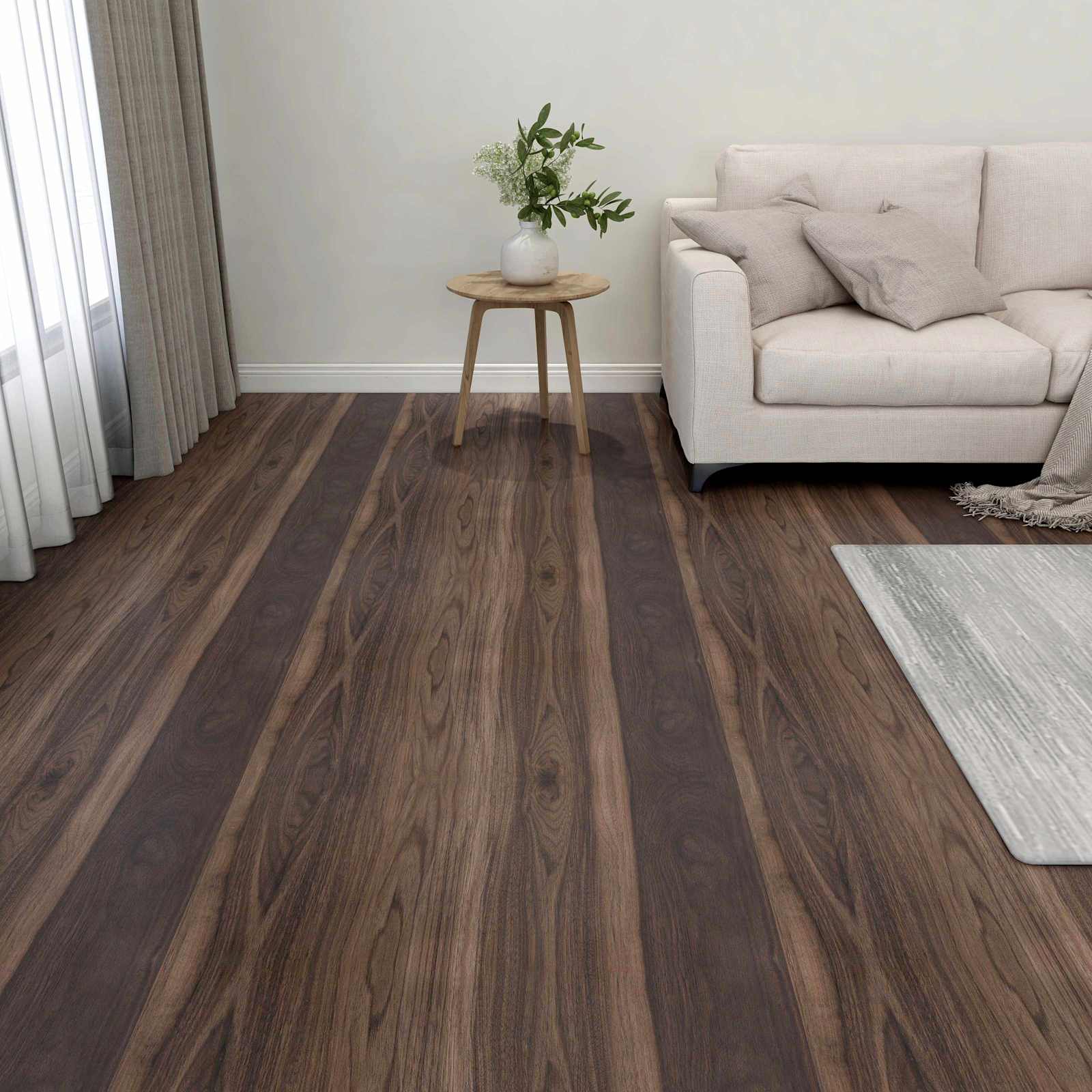 vidaXL Bodenplanken Dunkelbraun 5,11 m² 55 Stk. PVC