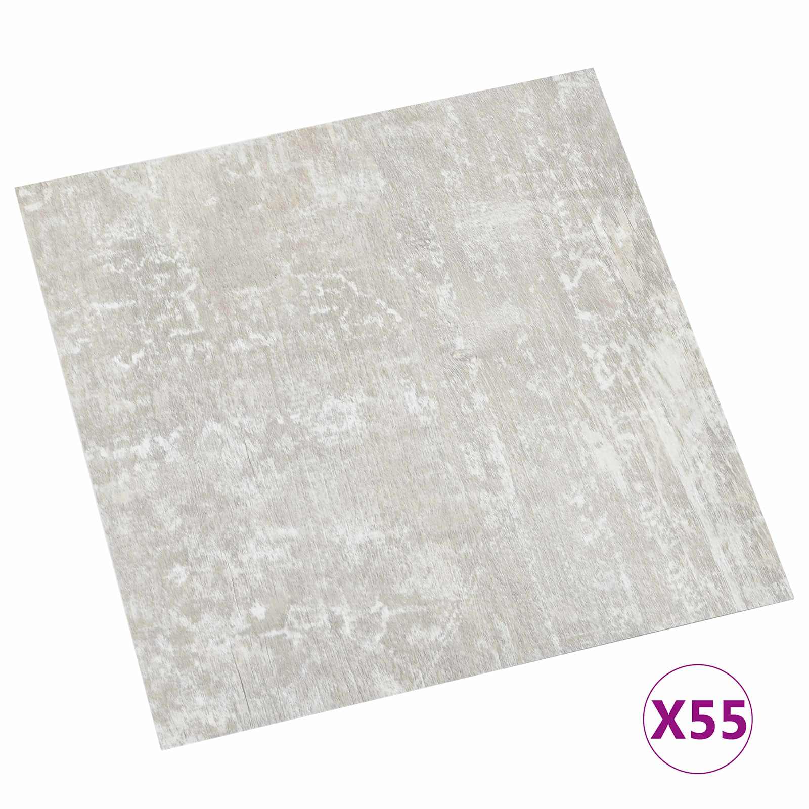 Πλάκες Δαπέδου Λευκό και Ξύλο 5,11 τ.μ. 55 τεμ. PVC - Image 3