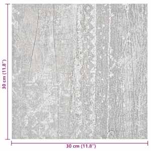 Samolepicí podlahová prkna 30,5 x 30,5 cm 20 pcs PVC Šedá - obrázek 10