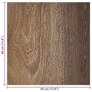 Samolepicí podlahová prkna 30,5 x 30,5 cm 20 pcs PVC Hnědá - obrázek 10