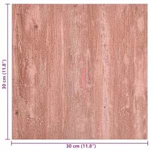 Samolepicí podlahová prkna 30,5 x 30,5 cm 20 pcs PVC Červená - obrázek 10