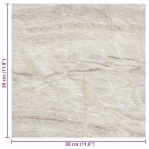 Samolepicí podlahová prkna 30,5 x 30,5 cm 20 pcs PVC Béžová - obrázek 10