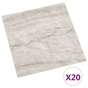 Samolepicí podlahová prkna 30,5 x 30,5 cm 20 pcs PVC Béžová - obrázek 2