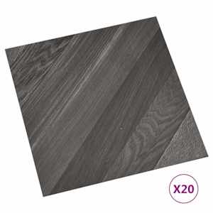 Samolepicí podlahová prkna 30,5 x 30,5 cm 20 pcs PVC Pruh šedý - obrázek 2