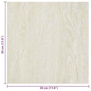 Samolepicí podlahová prkna 30,5 x 30,5 cm 20 pcs PVC Krémová - obrázek 10
