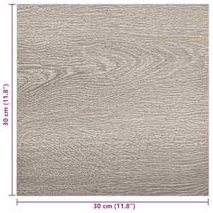 Samolepicí podlahová prkna 30,5 x 30,5 cm 20 pcs PVC Taupe - obrázek 10