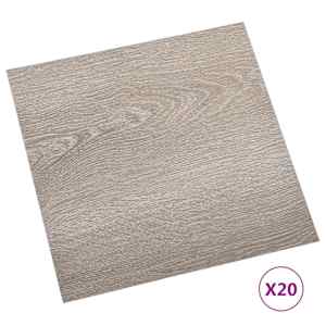 Samolepicí podlahová prkna 30,5 x 30,5 cm 20 pcs PVC Taupe - obrázek 2
