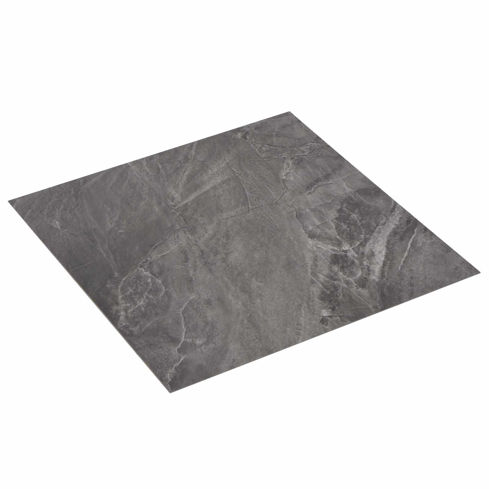 vidaXL Plăci de pardoseală autoadezive 30,5 x 30,5 cm 20 pcs PVC Negru