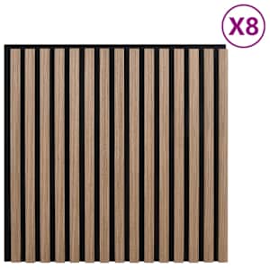 Nástěnné panely 8 pcs Hnědá 60,5 x 60 cm - obrázek 3