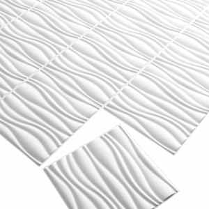 Nástěnné panely 12 pcs 50 x 50 cm Bílá - obrázek 3