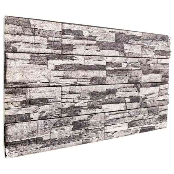 vidaXL Seinapaneelid 10 tk 100 x 50 cm Tumehall ja helesinine EPS vaht