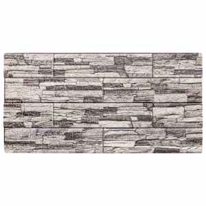 Nástěnné panely 10 pcs Tmavě šedá a světle šedá 100 x 50 cm - obrázek 2