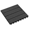 vidaXL Terrassiplaat 11 tk Must 30 x 30 cm WPC