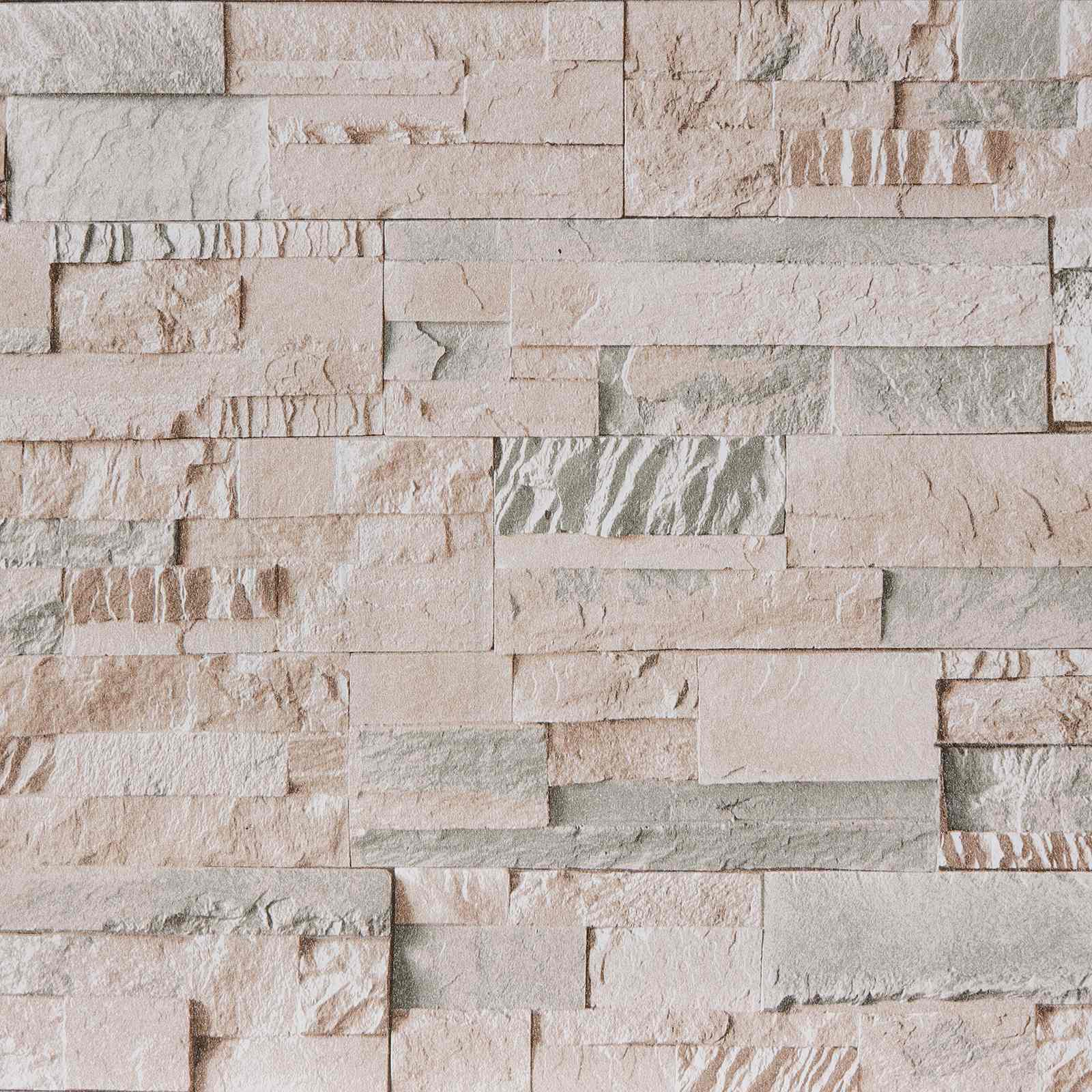3D Steen Behang Beige 10 x 0,53 m Non-Woven Stof image 6