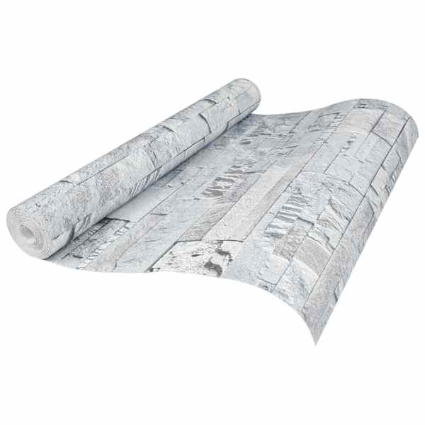 vidaXL 3D Kivi Tapeet Helehall 10 x 0,53 m Kootaud Kanga