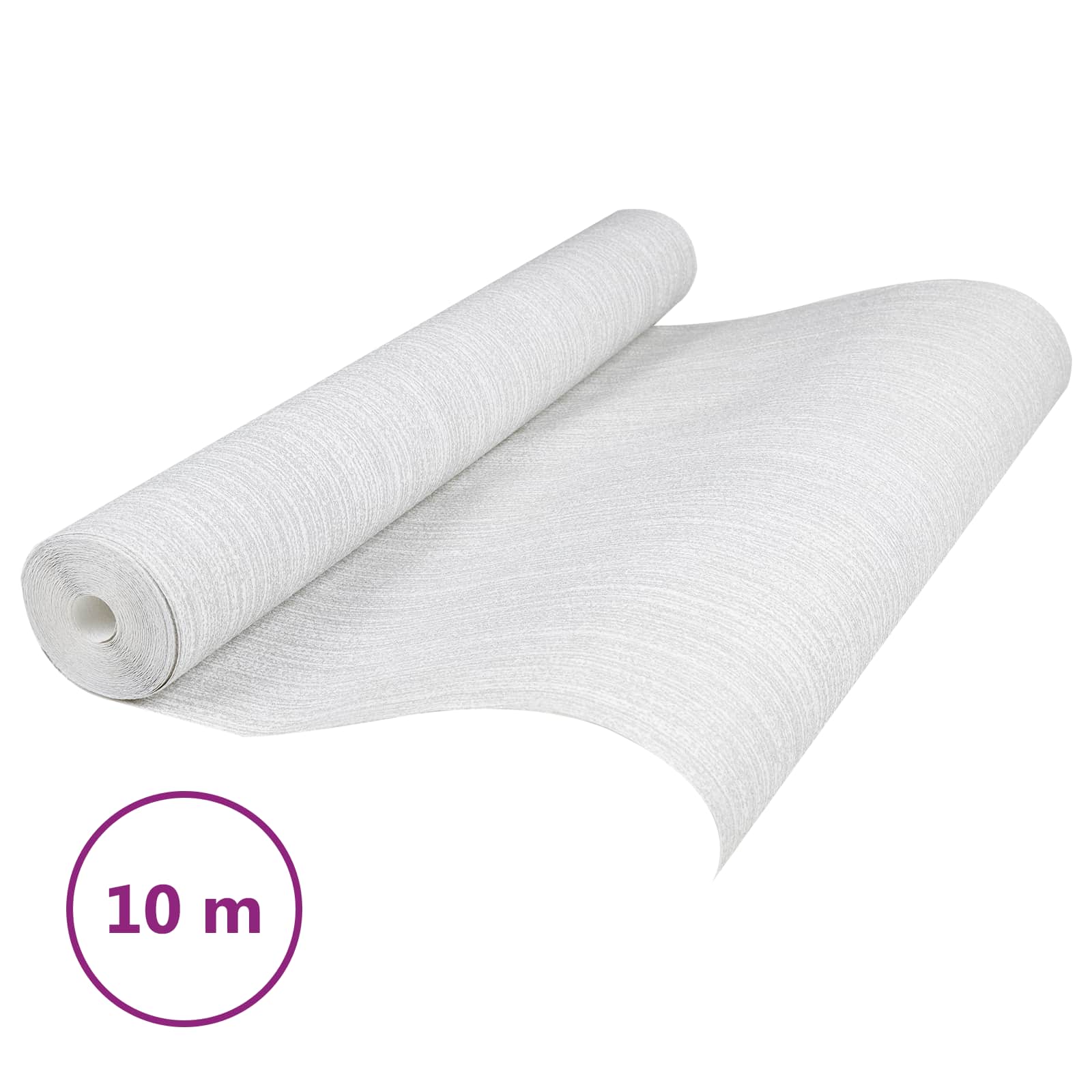 3D Vast Behang Gestreept Lichtgrijs 10 x 0,53 m Non-Woven Stof image 2