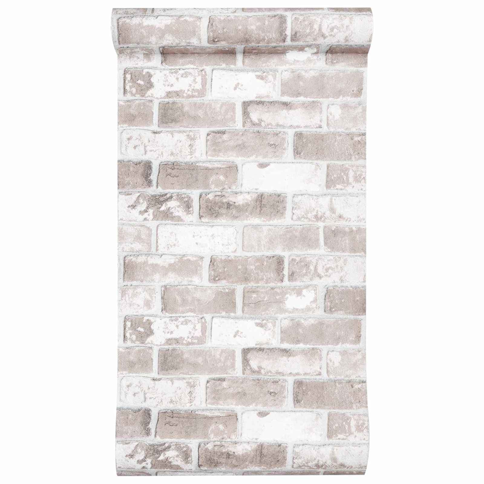 3D Vast Behang Gestreept Baksteen 10 x 0,53 m Non-Woven Stof image 3
