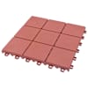 vidaXL Terrassiplaat 10 tk Punane 30,5 x 30,5 x 2,2 cm Pol&uuml;prop&uuml;leen