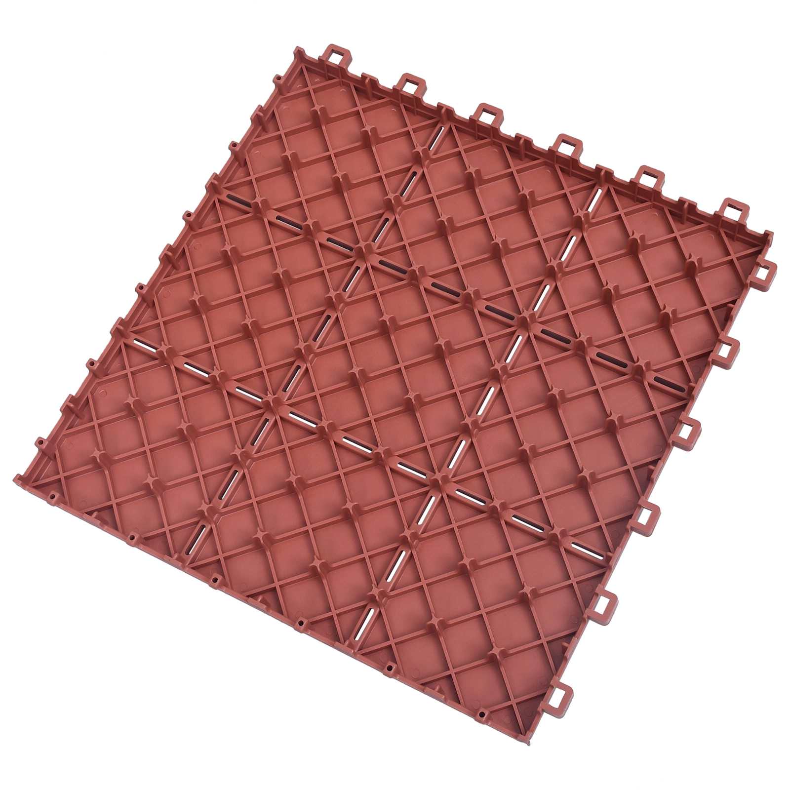 Terras Tegel 10 st Rood 30,5 x 30,5 x 2,2 cm Polypropyleen - Afbeelding 4