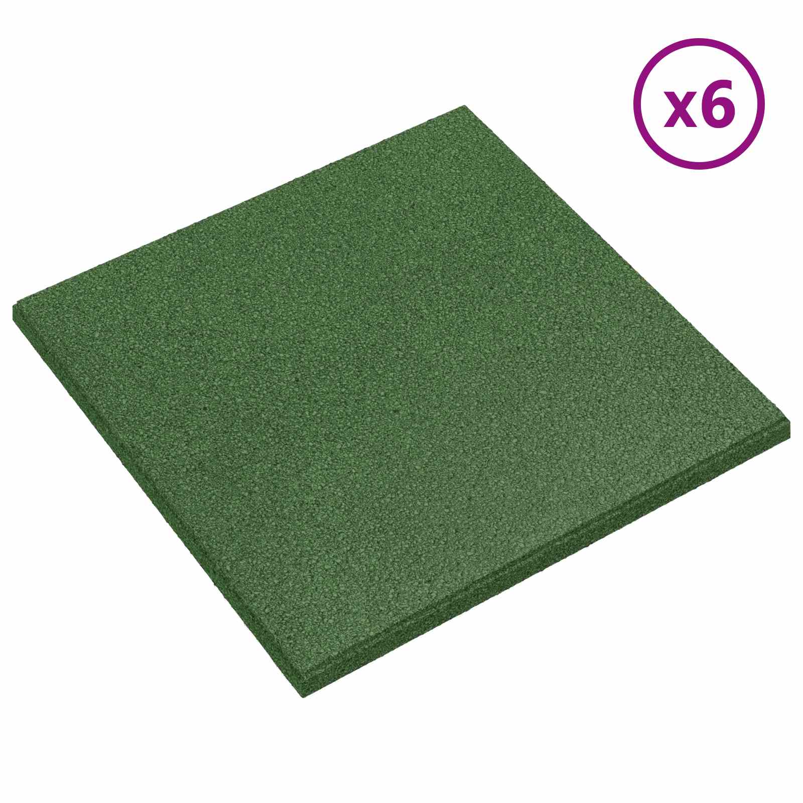 Valbescherming Tegels 6 pcs Groen 50 x 50 cm Rubber image 2
