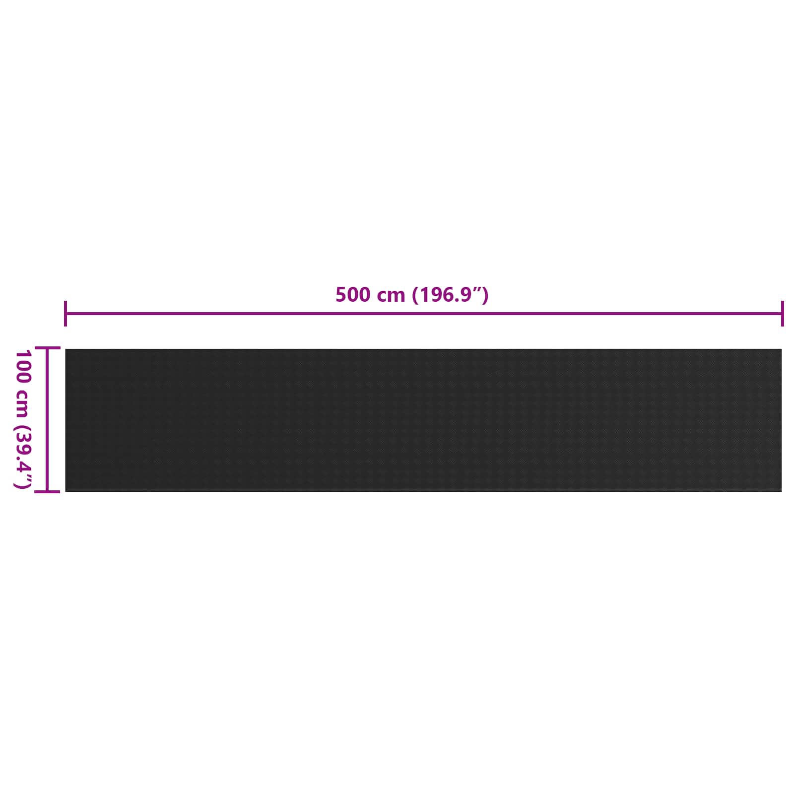 Vloermat Zwart 1 x 5 m Rubber image 6