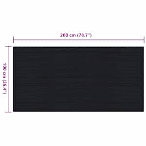 Podlahová rohož s jemným žebrováním Černá 1 x 2 m Guma - obrázek 6