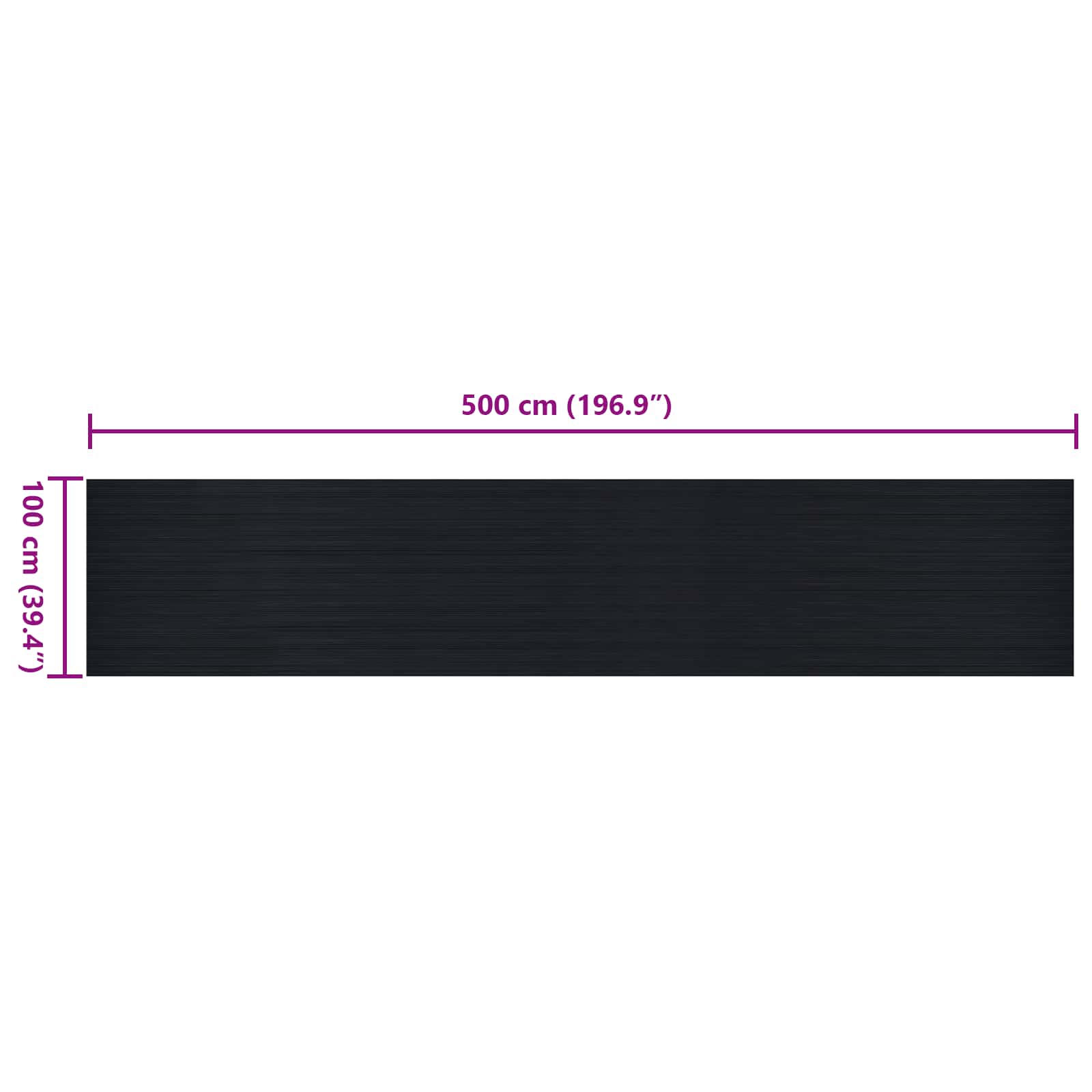 Vloermat Zwart 1 x 5 m Rubber image 6