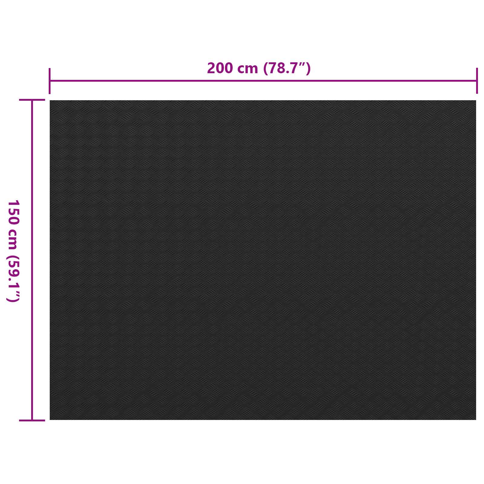 Vloermat Zwart 1,5 x 2 m Rubber image 6
