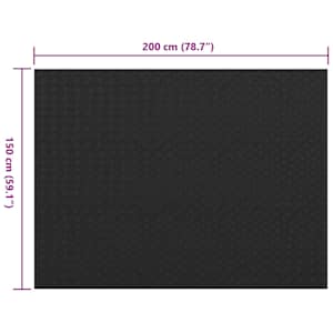 Rohož na podlahu Černá 1,5 x 2 m Guma - obrázek 6