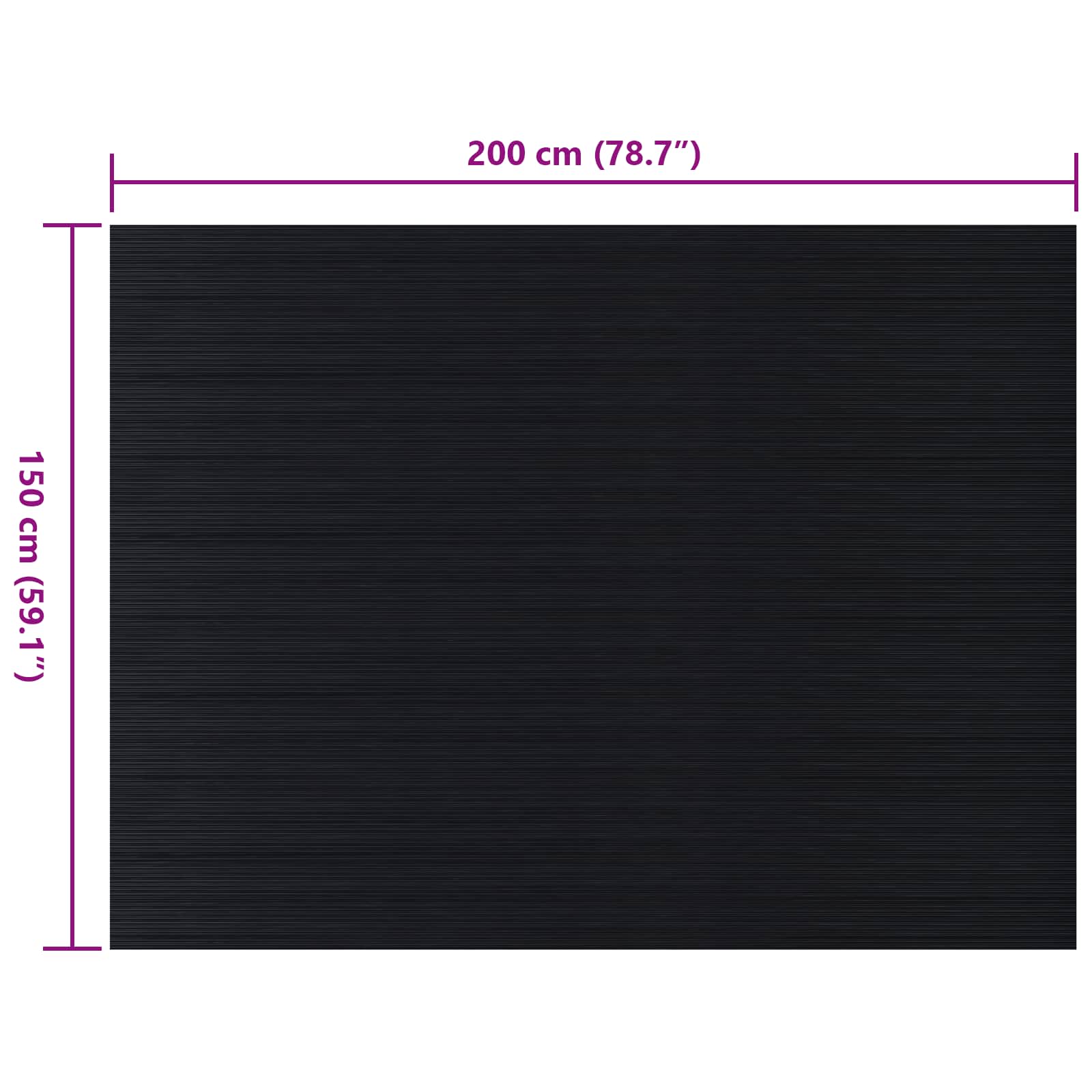 Vloermat Zwart 1,5 x 2 m Rubber image 6