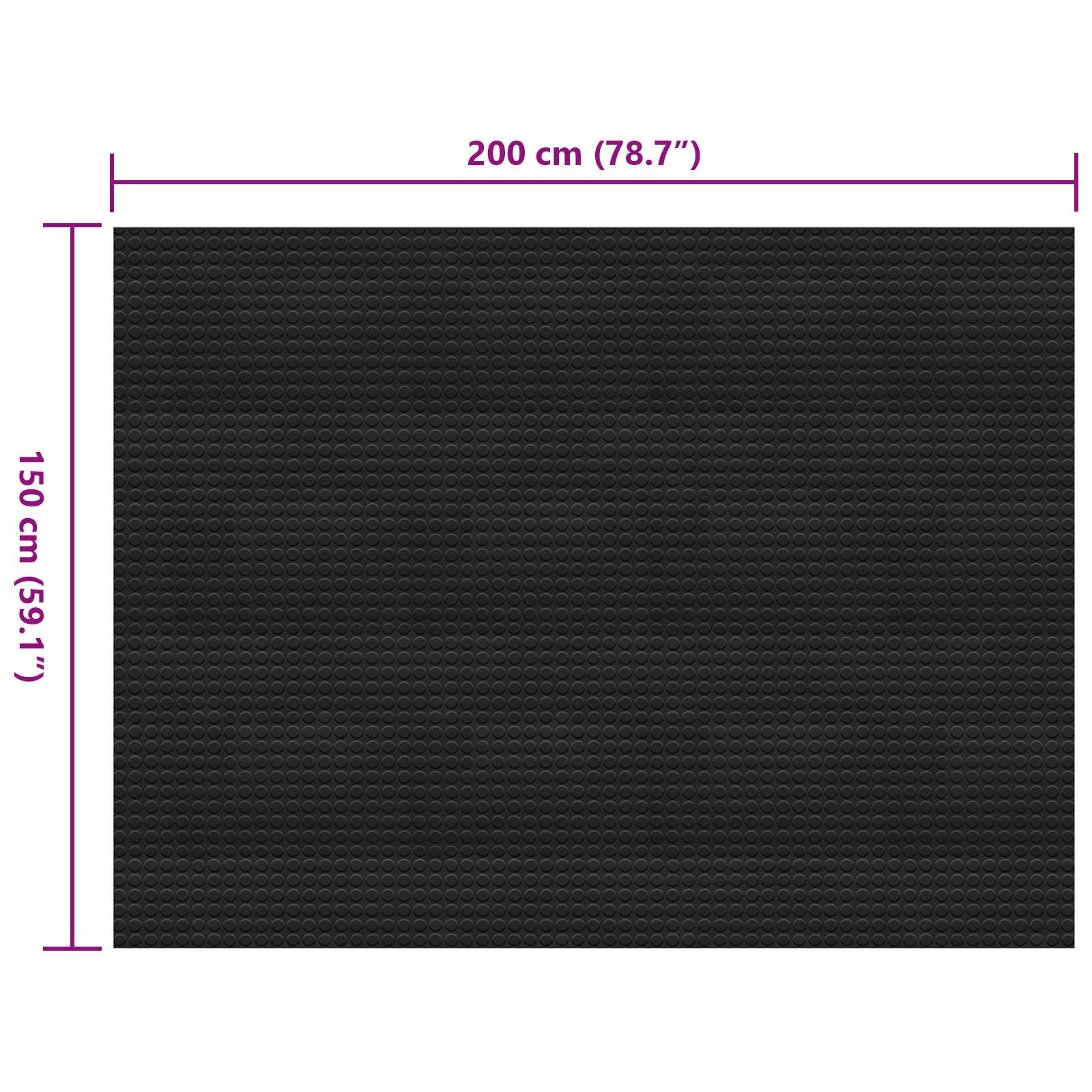 Vloermat Zwart 1,5 x 2 m Rubber image 6