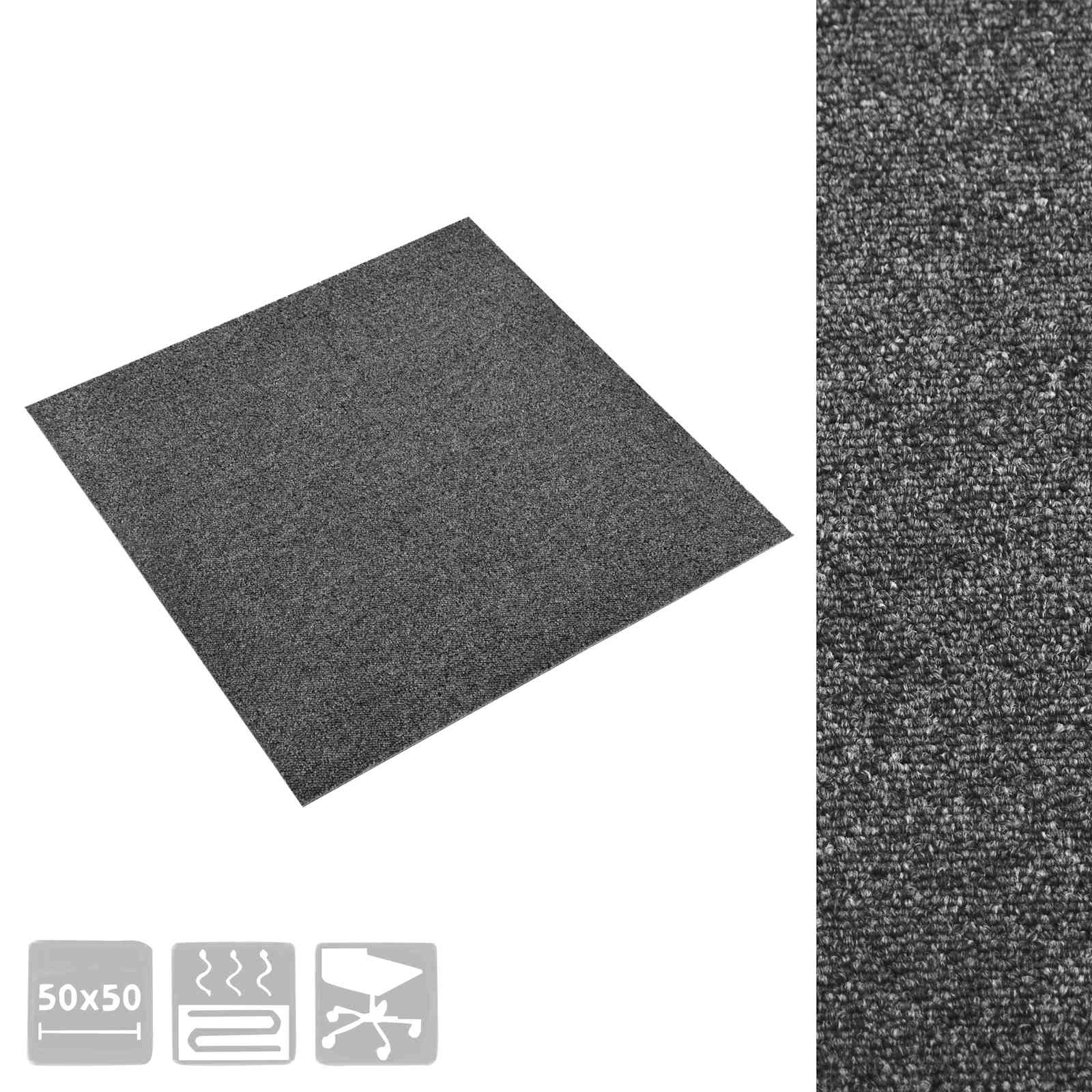 vidaXL Teppich 20 stk. Anthrazit 50 x 50 cm 100% Polypropylen – Bild 7