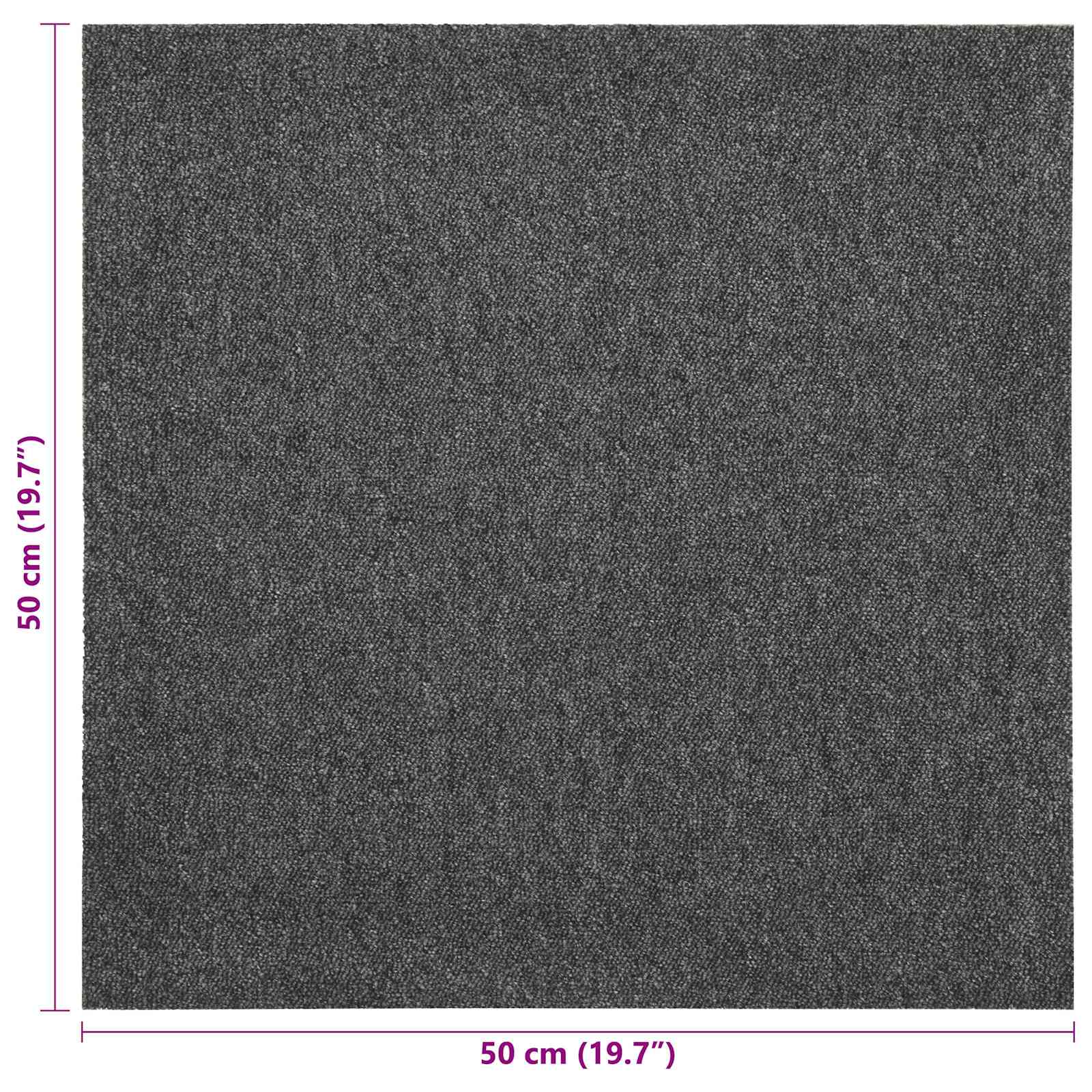 vidaXL Teppich 20 stk. Anthrazit 50 x 50 cm 100% Polypropylen – Bild 8