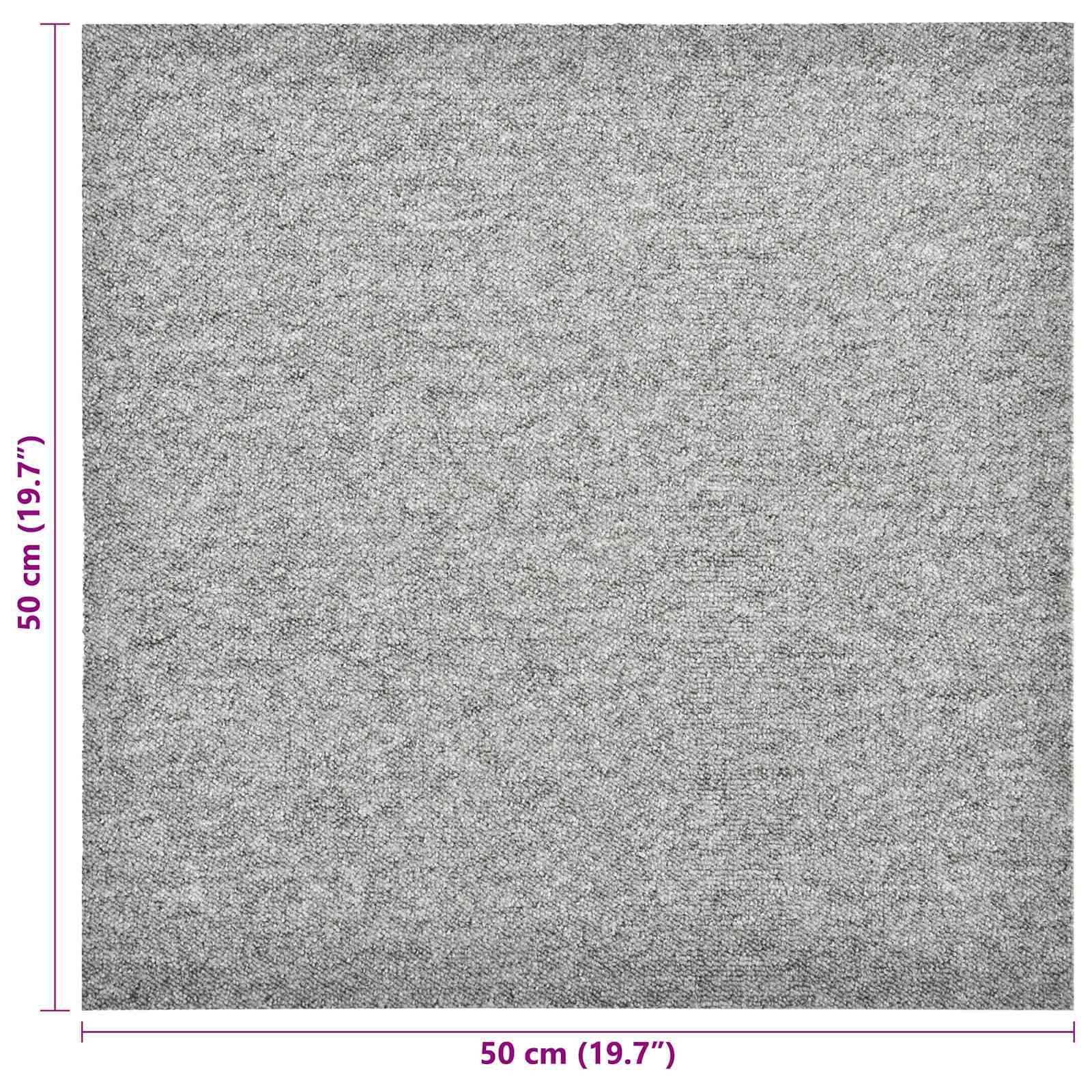vidaXL Teppich 20 stk. Hellgrau 50 x 50 cm 100% Polypropylen – Bild 8