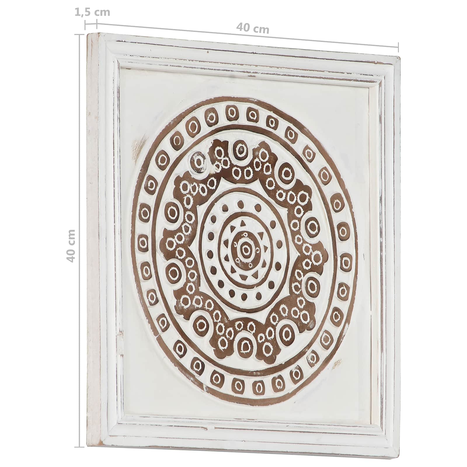 Kunst Decoratie 2 pcs Bruin en wit 40 x 40 x 1,5 cm image 8