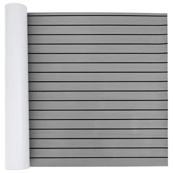 vidaXL Paadi matt Triibuline Helehall ja must 240 x 90 cm EVA