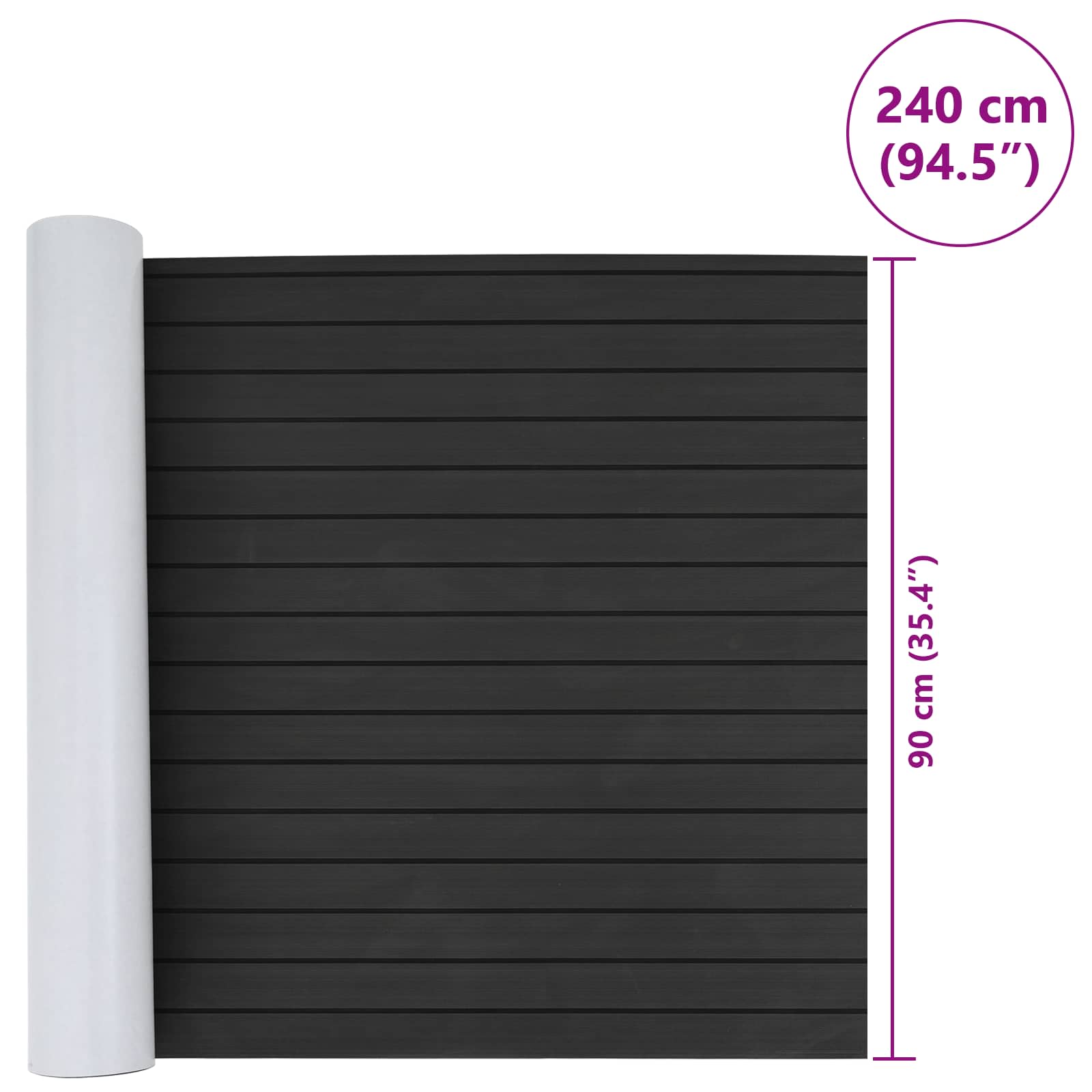 Bootmat Gestreept Donkergrijs en Zwart 240 x 90 cm EVA image 8